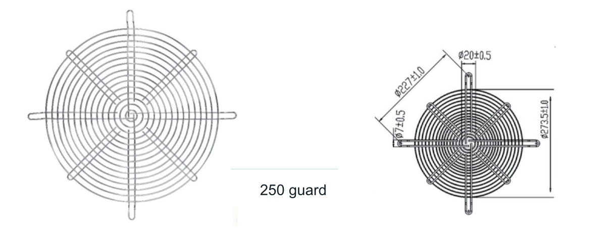 Wire guard 250 guard